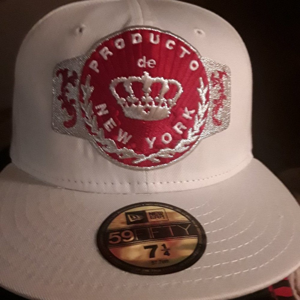 white new era product of new york fitted